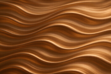 Fototapeta premium Abstract Rippling Bronze Metal Waves Texture.
