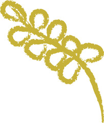 Obraz premium Wheat Ear Crayon Sketch
