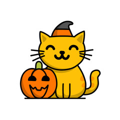 Hallowen cat and pumpkin illustrations, icon designs, stickers or logos would be perfect.