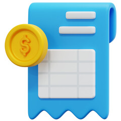 3D Invoice Icon