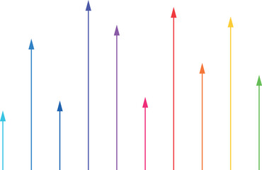 colored thick arrows in lgbt style