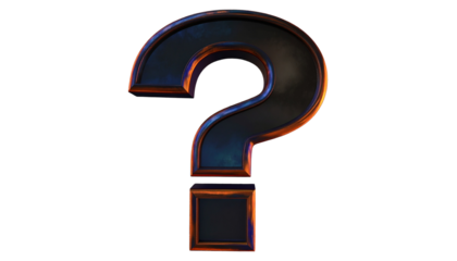 Question Mark PNG, Symbol Icon Isolated, Transparent Background, Education, Communication, and Inquiry Illustration
