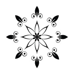 Black Floral Ornaments Vector Collection – Elegant Decorative Set