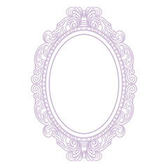 Original illustrations of ornate vintage rococo frames and coquettes, hand-drawn in a minimalist style.  for posters, cards, and graphic design.