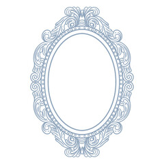 Original illustrations of ornate vintage rococo frames and coquettes, hand-drawn in a minimalist style. for posters, cards, and graphic design.
