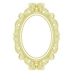 Original illustrations of ornate vintage rococo frames and coquettes, hand-drawn in a minimalist style.  for posters, cards, and graphic design.