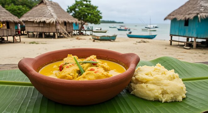"Authentic Belizean Garifuna Hudut Served Fresh"