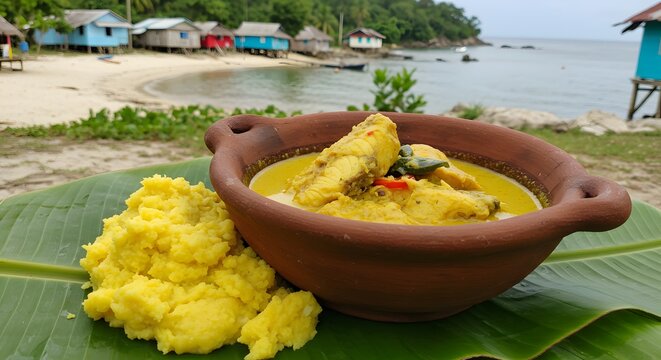 Authentic Garifuna Cuisine &ndash; Hudut with Coconut Milk and Fish