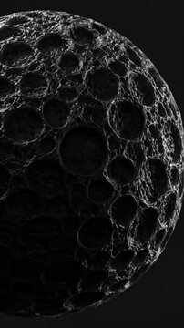 Abstract Background of a Black Spherical Shape Texture 3D Render