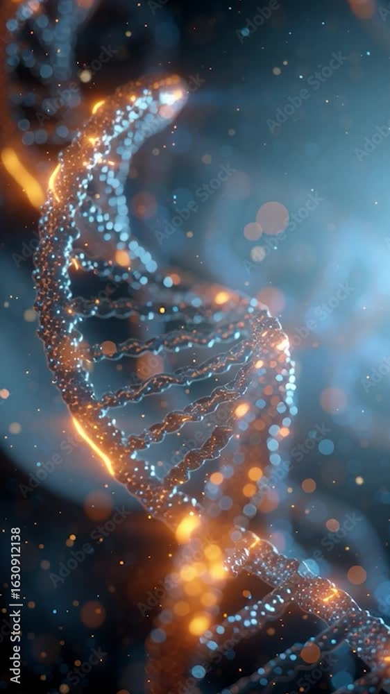 Canvas Prints vertical video visually captivating and stylized depiction of a dna double helix. ideal for projects