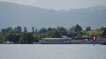 Historic Paddle Steamer on Lake Lucerne, Switzerland – July 15, 2025.Captured on July 15,2025.