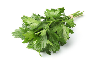 Bunch of fresh parsley isolated on white