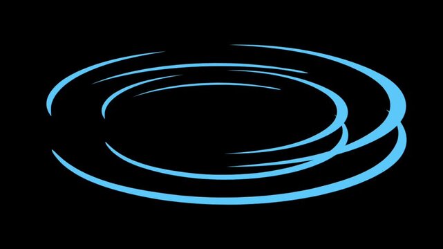visual effect of a blue circle with stars indicating a fast spinning or dizzying motion