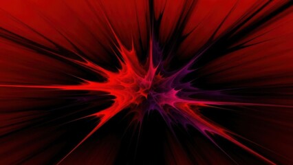 Abstract explosion with red, purple, and black on dark background