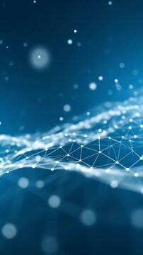 Abstract Network Background with Blue Digital Connection Technology