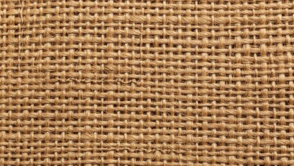 Close-up view of a woven brown burlap sack cloth texture.