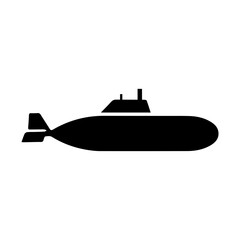 submarine ocean glyph icon
