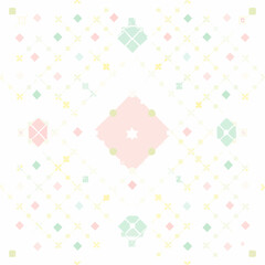Cute pastel color geometric pattern background