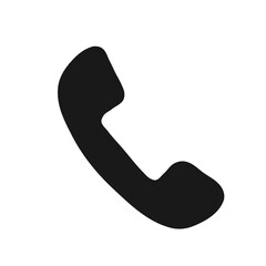 Black Phone Handset Silhouette Illustration