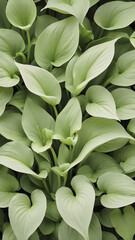 Lush Green HeartShaped Leaves of a Tropical Plant.