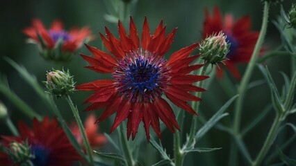 bee on a red flower