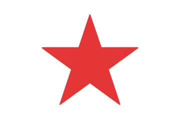 Fototapeta premium Bright red five-pointed star on a transparent background, perfect for digital artwork and graphic design projects