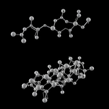 Structural chemical formula and model of maltose