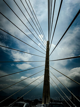 bridge over blue sky