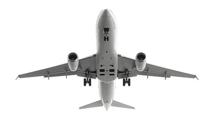 High-Resolution Photograph of a Commercial Jet from Below