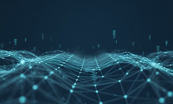 Abstract Network Connection Digital Data Flow Futuristic Technology Background Cyberspace