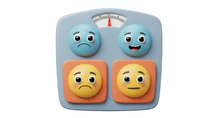 Emotional weight scale illustration