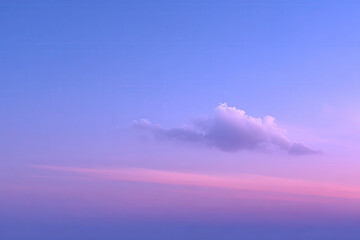 Obraz premium photorealistic ultraminimalist depiction of early morning sky featuring soft pastel tones