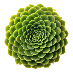 Green Spiral Succulent Plant with Geometric Leaf Arrangement