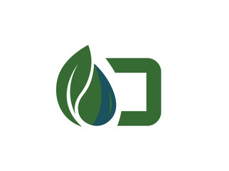 Modern agriculture logo featuring a stylized green leaf and field lines forming a circular shape. Represents sustainable farming, organic food, and eco-friendly practices. Perfect for agribusiness,  D