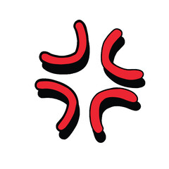 angry comic effect shape Vector 