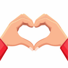 Obraz premium ハートを作る手のシンプルな背景透過ベクター素材