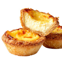 Freshly Baked Custard Tart with Golden Brown Crust and Creamy Filling