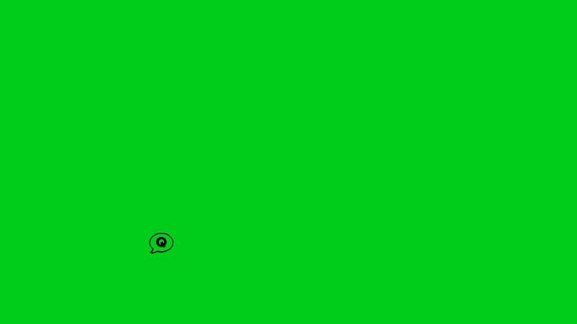comment animation on green screen
