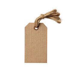 Blank Brown Tag with Twine String for Labeling and Decoration Use