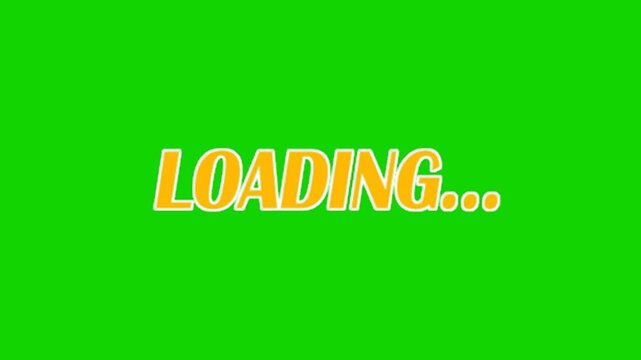 loading animation on green screen