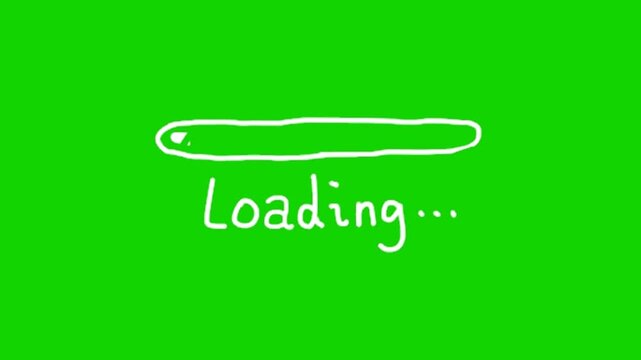loading animation on green screen