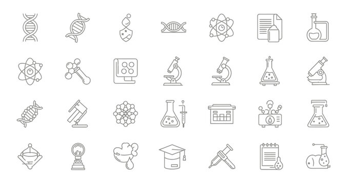 Discover cutting-edge science and research icons for innovative projects and presentations