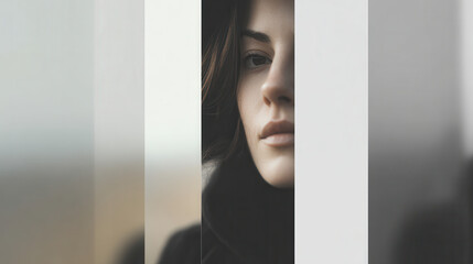 minimalist passport design featuring ar data with blurred white text bars creates intriguing visual