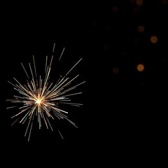 Obraz premium New Year Sparkle on Black Background