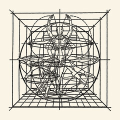 Vitruvian Man Geometric Study of Human Proportions.