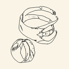 Abstract Line Art of a Person in a Circular Shape.