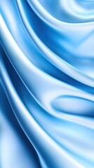 Obraz premium Smooth blue satin fabric draping elegantly