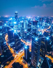 City network at night