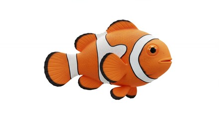 Orange and white fish close up