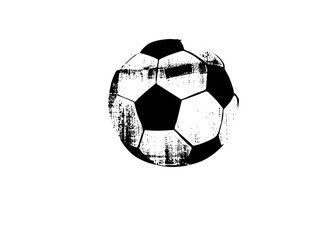 Obraz premium Vector Distressed monochrome soccer ball